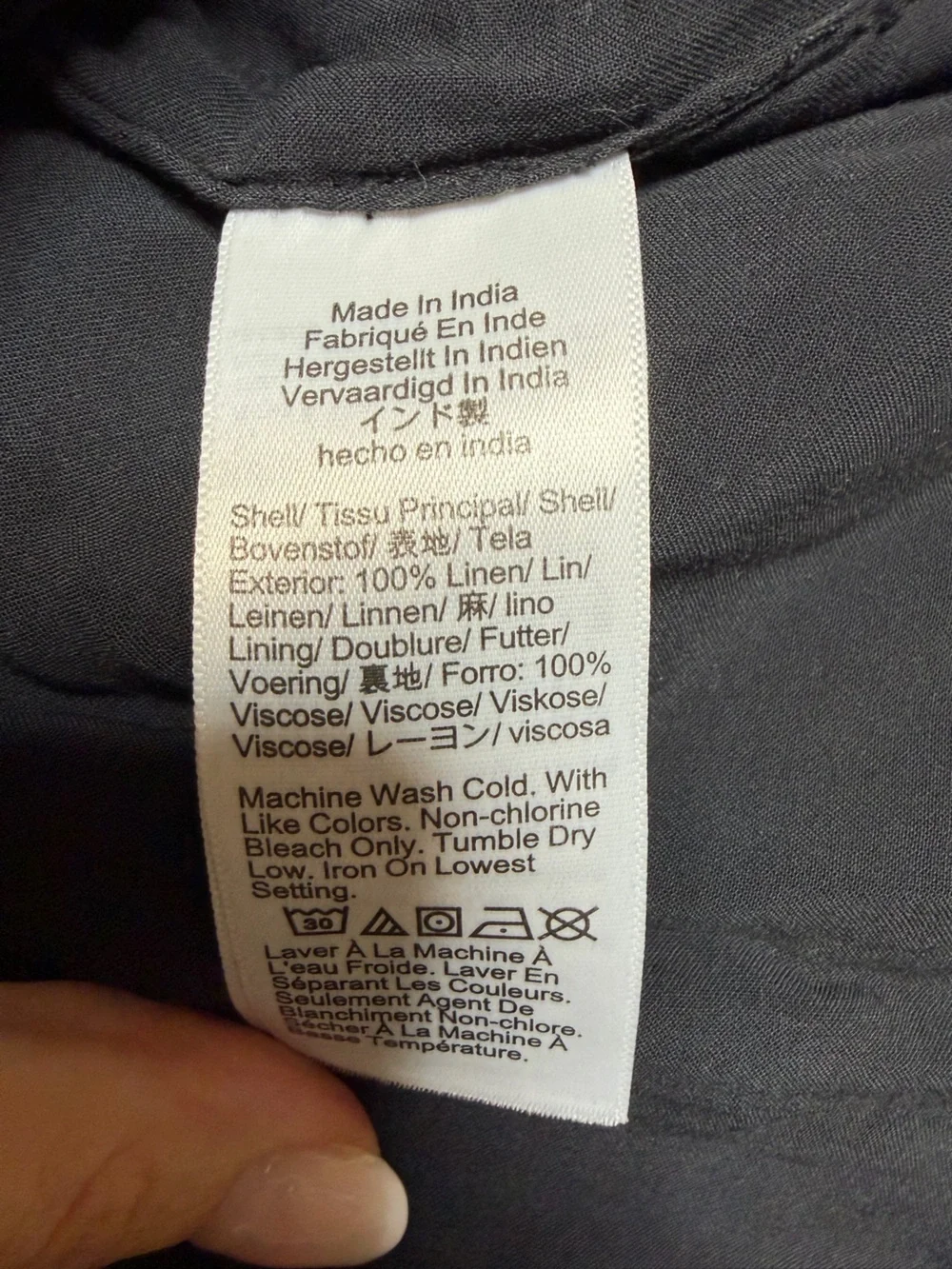 J. Crew Scoopneck Linen-Blend Button Vest Navy Blue Size 6